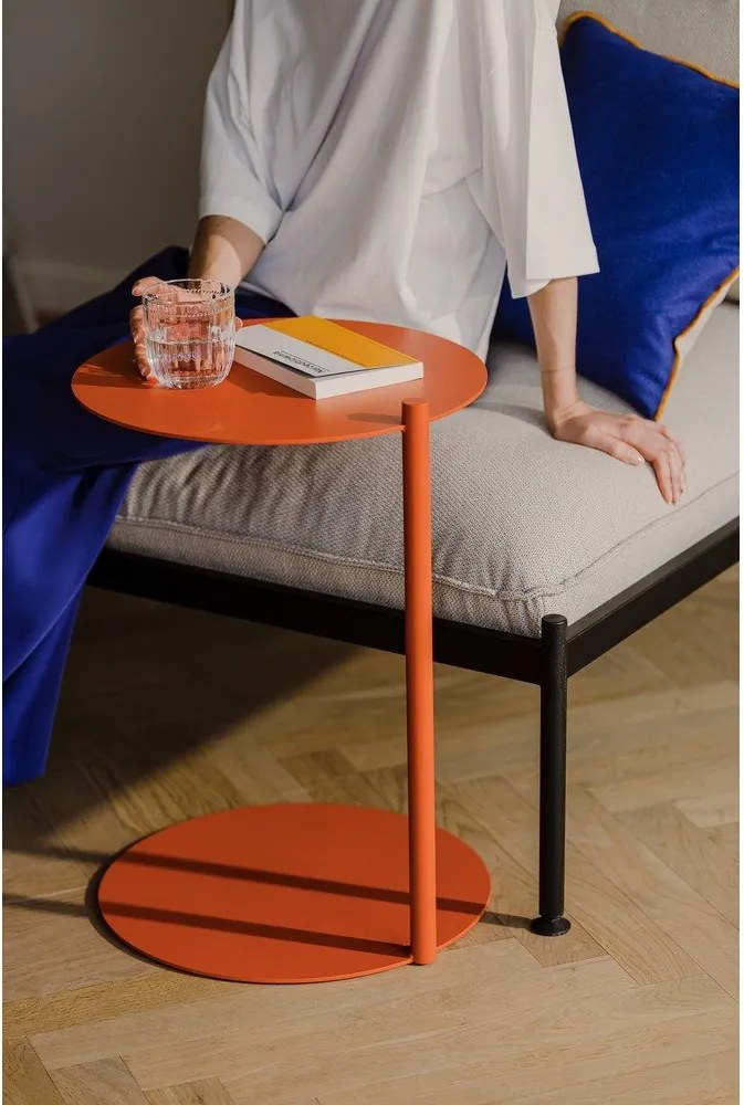 Стоманена кръгла странична масичка 41x40 cm Ande – noo.ma