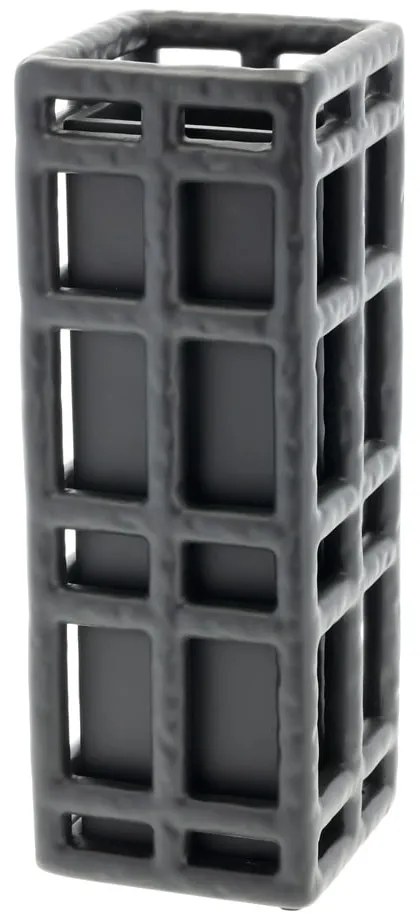 Черна ръчна изработка ваза от полирезин (височина 30 cm) Lyst – Villa Collection