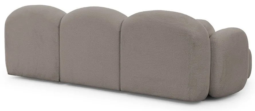 Сив ъглов диван от букле (U форма) Orbit – Ropez