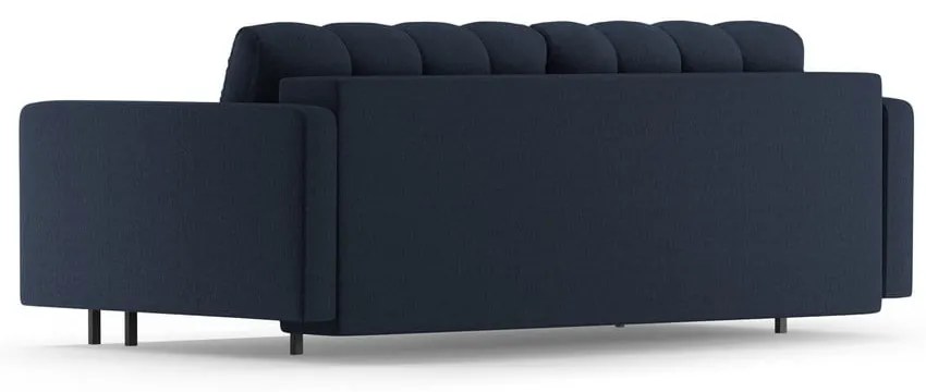 Тъмносин разтегателен диван с място за съхранение 222 cm Bali – Cosmopolitan Design