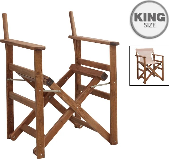 Дървена сгъваема рамка за режисьорски стол Queen TopMebel в орех 61x57x86см.