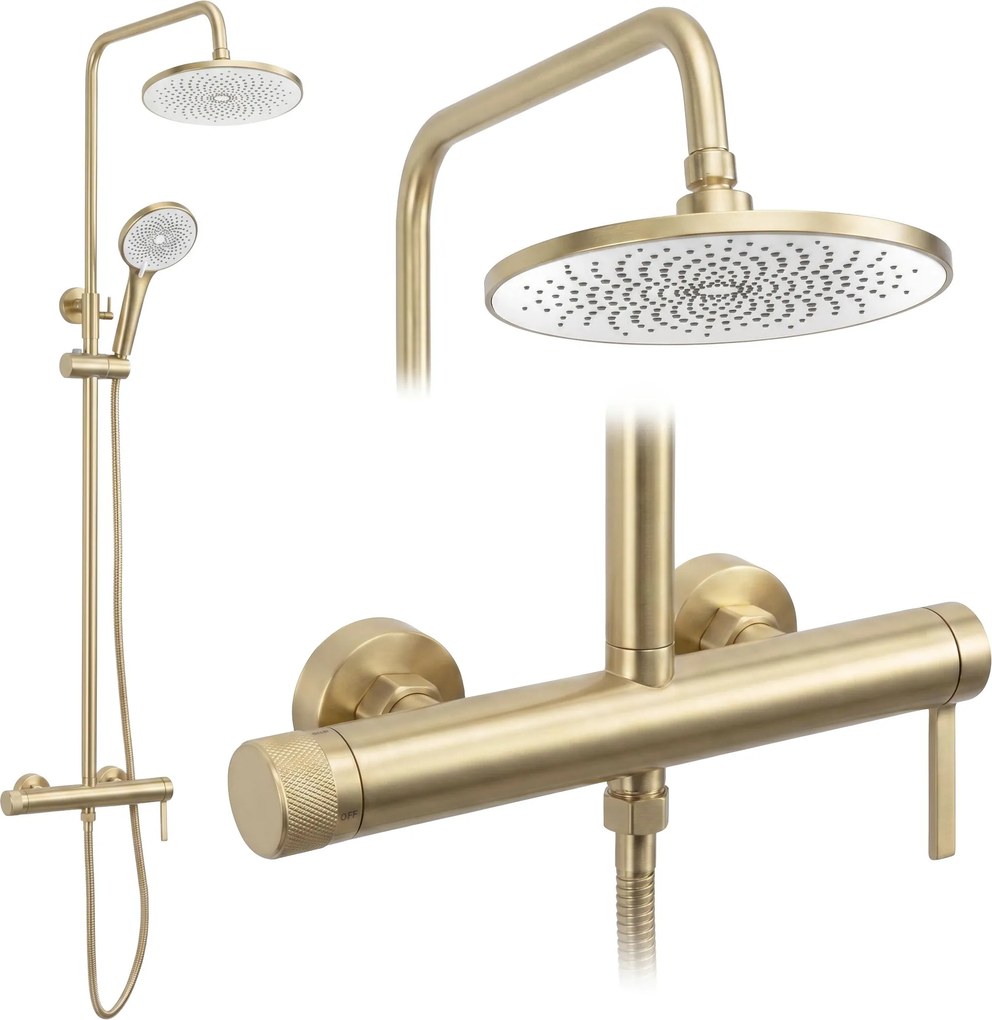 Комплект за душ Rea Rivo Brush Gold