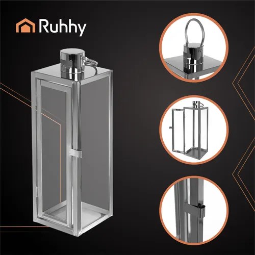 Сребърни декоративни фенери Ruhhy 26477 комплект 3 броя