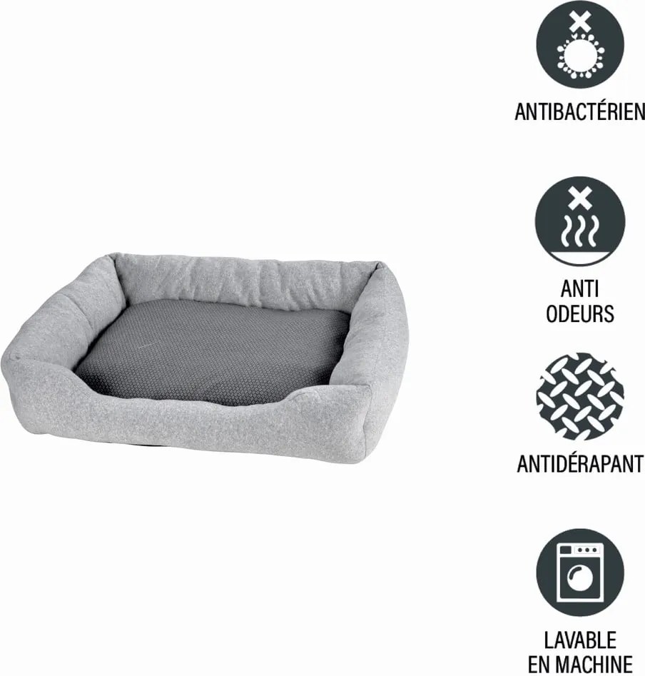 Светлосиво легло за домашни любимци 50x38 cm Graphene – Love Story