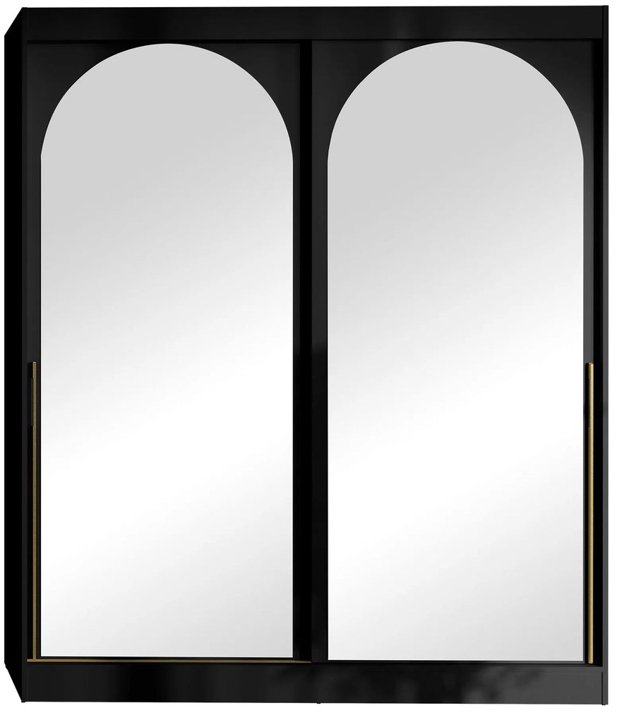 Гардероб Модин плъзгащ-черен-дължина: 180 см