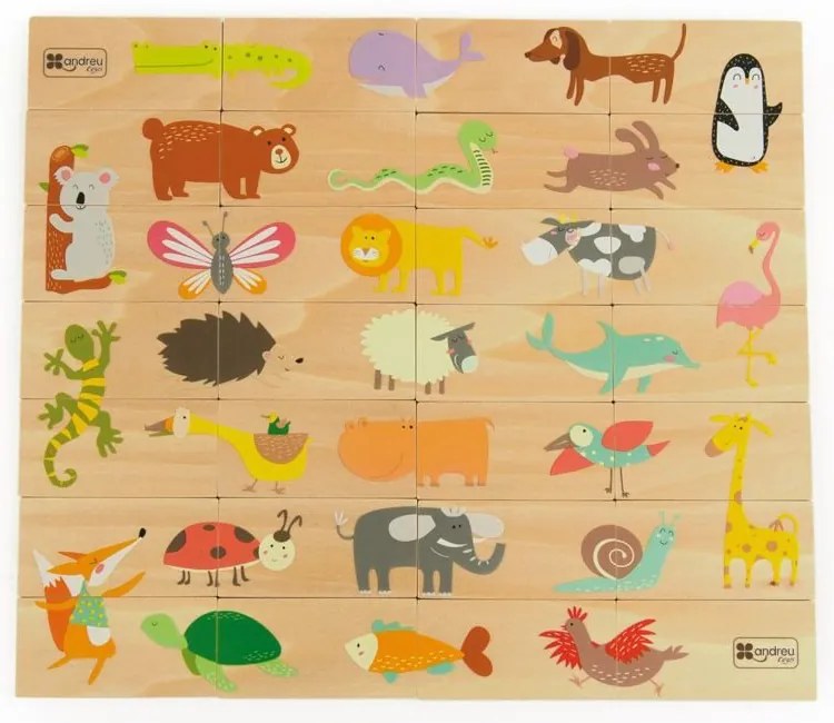Andreu toys - Домино-пъзел, Животни