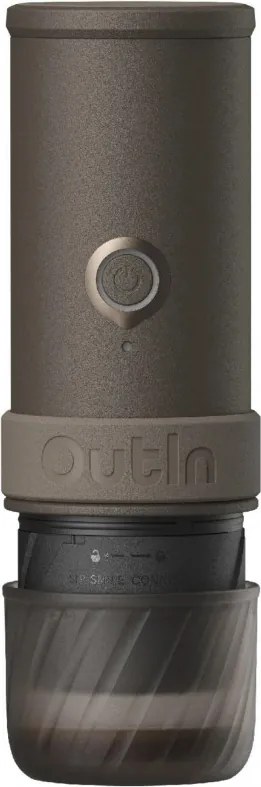 Преносима еспресо машина Outin Mino SG, 22 bar, 9000 mAh, 70 мл, Екстракция при 93.3°C, Мляно + капсули Nespresso, USB-C, Сив