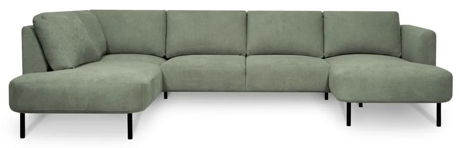 Зелен ъглов диван (ляв ъгъл/"U" форма) Hero – Scandic
