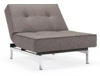 Тъмносив сгъваем фотьойл с метална основа Flashtex Dark Grey Splitback - Innovation