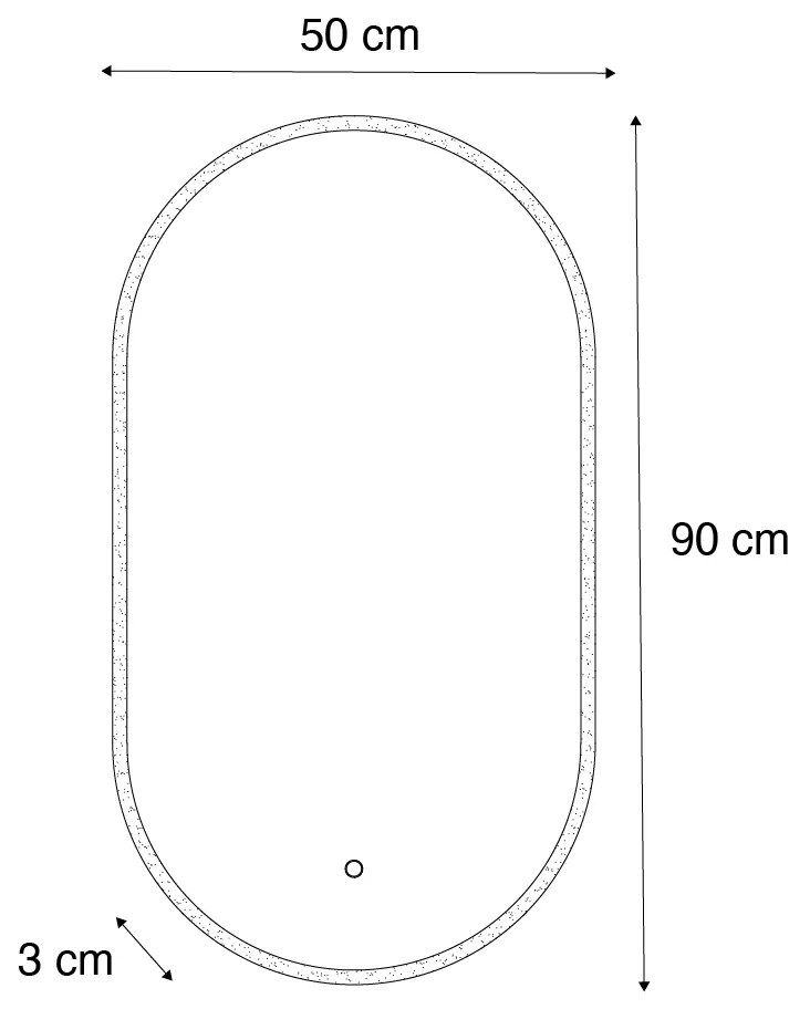 Модерно огледало за баня с LED и сензорен димер - Bouwina
