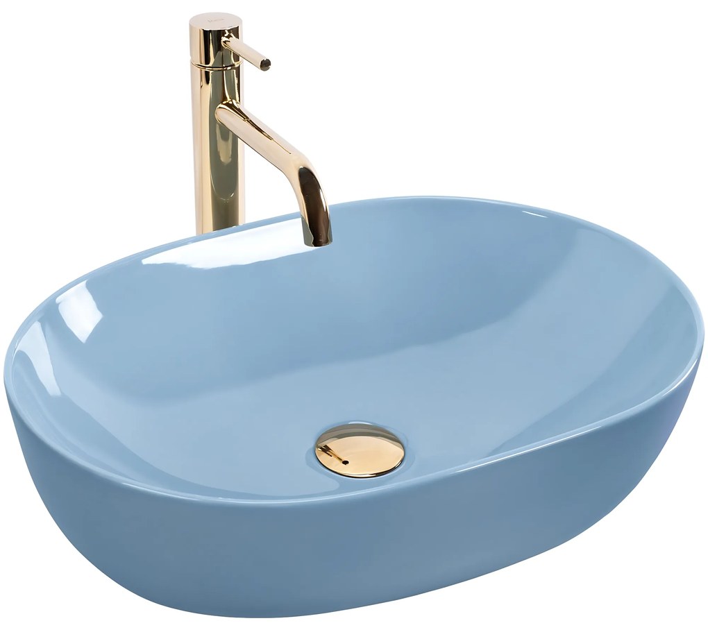 Умивалник за плот Rea LISA L.BLUE SHINY