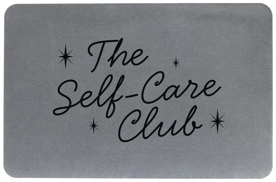 Сив килим за баня от диатомична глина 39x60 cm – Artsy Doormats