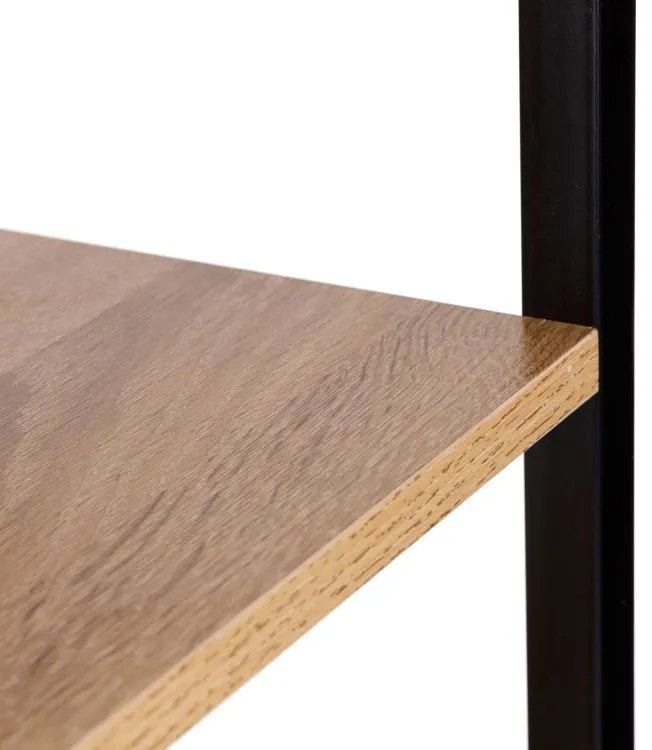 Стабилен рафт с 3 рафта - комбинация от метал и дърво 93 x 60 x 27,5 cm