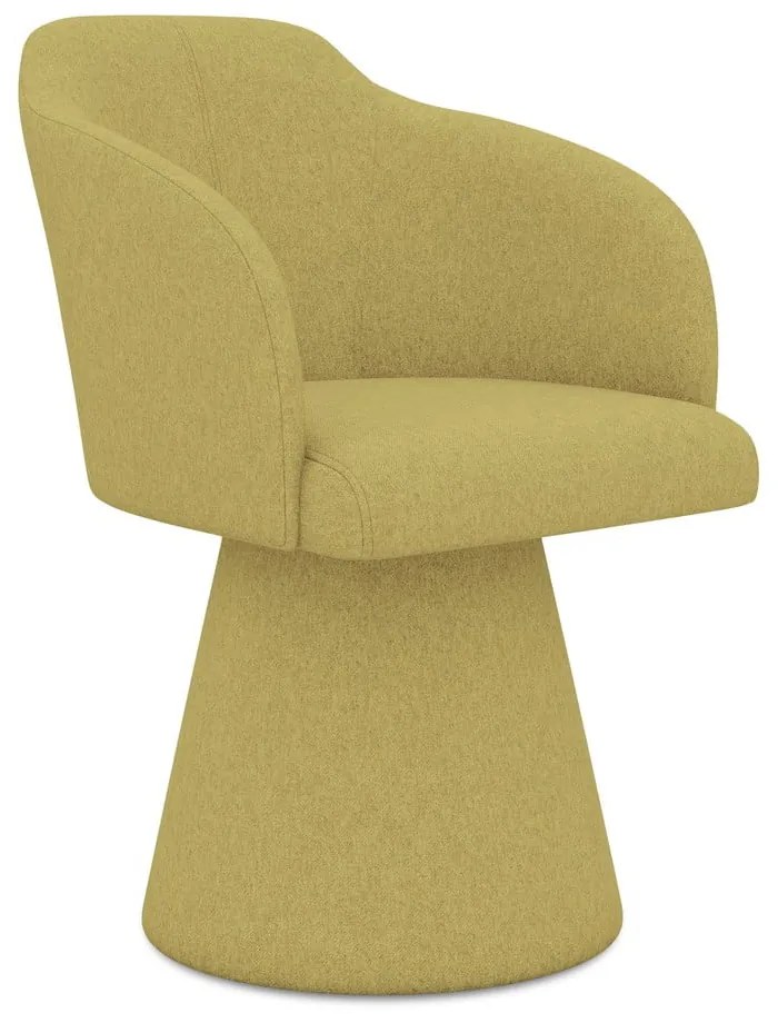 Жълт тапициран трапезен стол Kanoa – Makamii