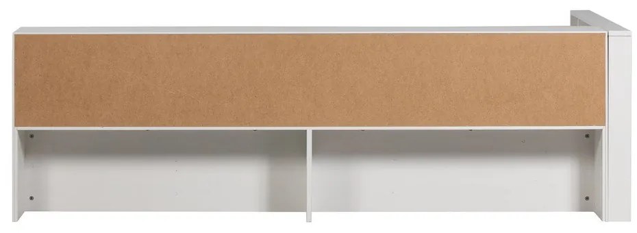 Бяло единично легло 90x200 cm от масивен бор без ламелно дъно Carter – WOOOD