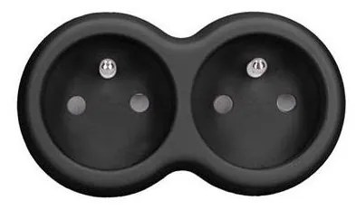 Solight P104B - Разклонителна розетка 2x 10A черна