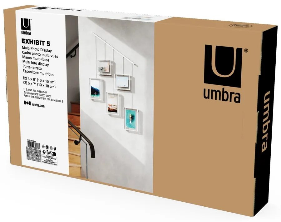 Бели метални рамки за стена в комплект от 5 броя 66x69 cm Exhibit - Umbra