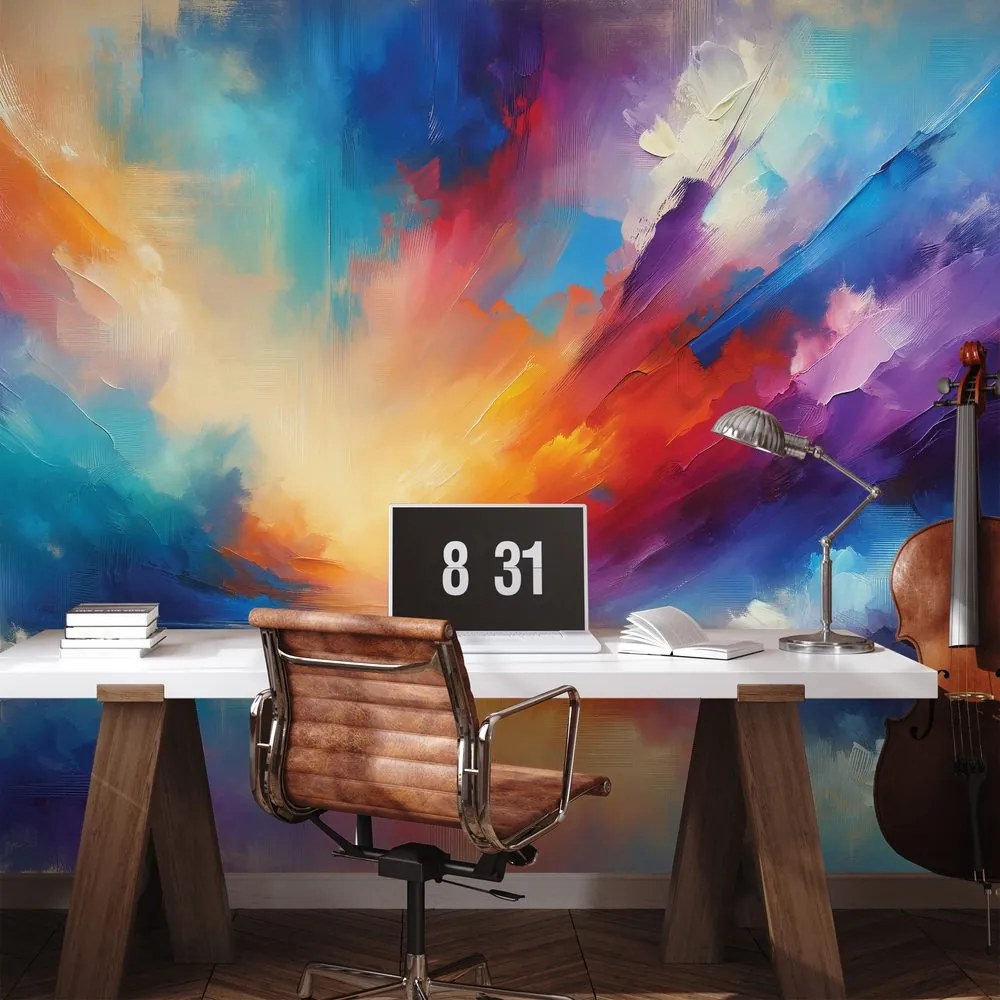 Тапет – Дъгово абстрактно небе