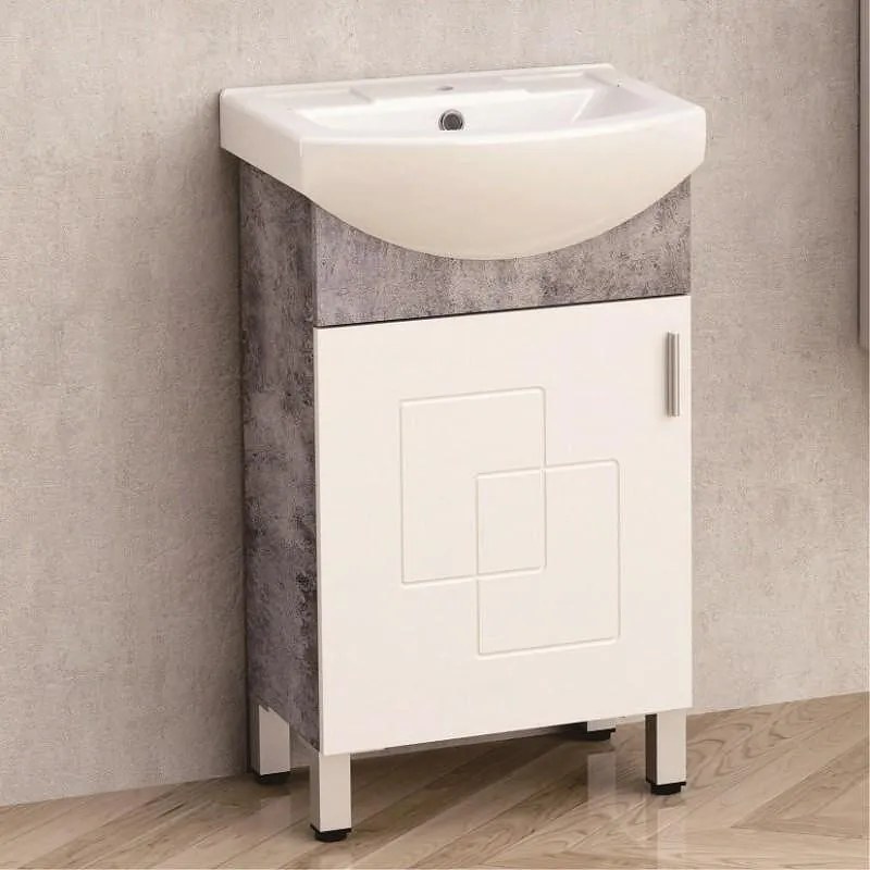 Долен шкаф за баня ICP 5086-2, Inter Ceramic, с умивалник, 85x40x50см