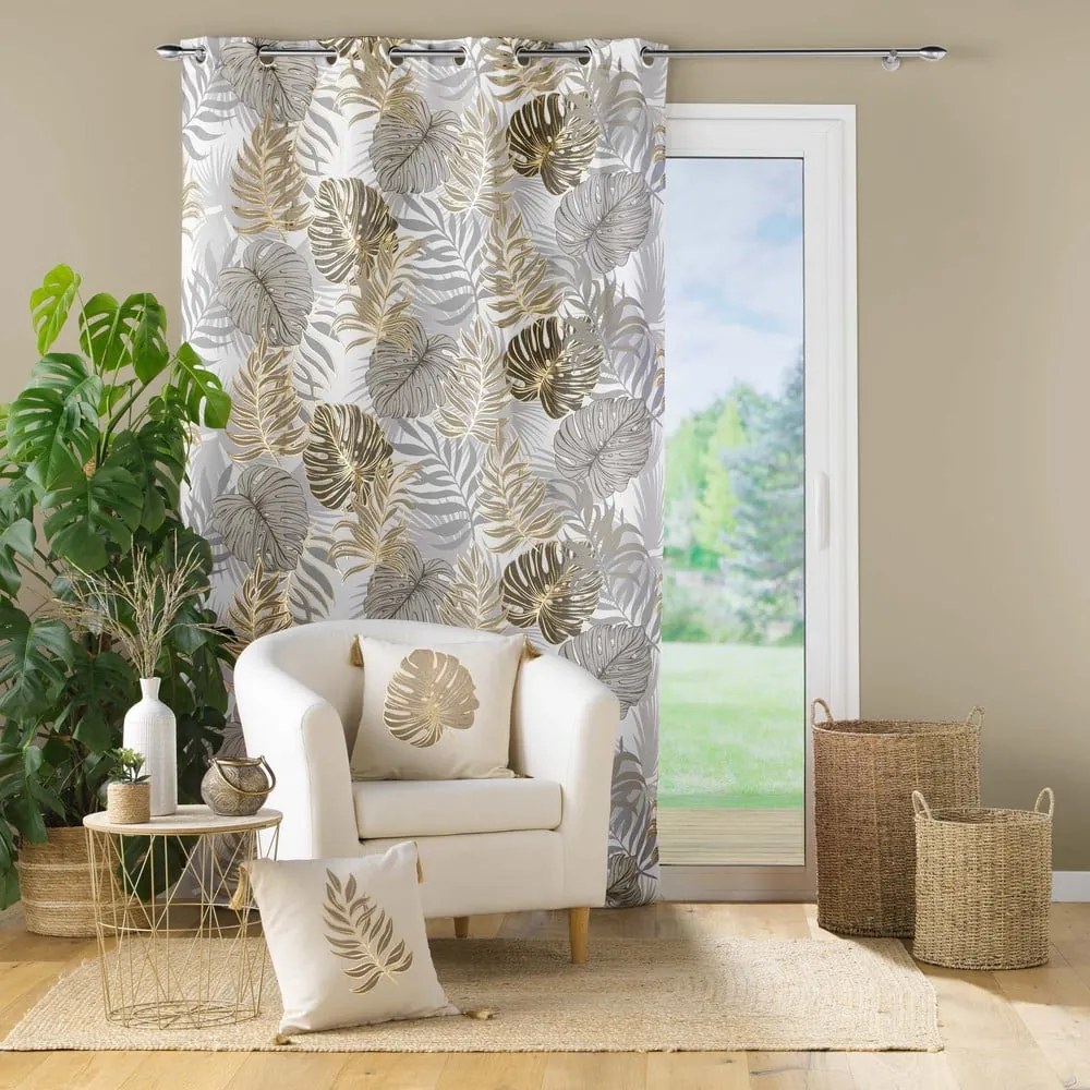 Бежово-златиста завеса 140x280 cm Mogador – douceur d'intérieur