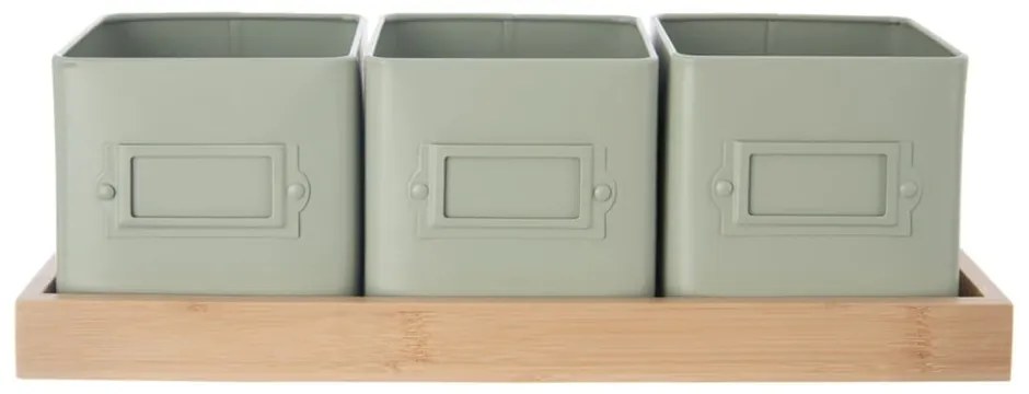 Метални саксии за билки в комплект от 3 бр. Greenish – Orion