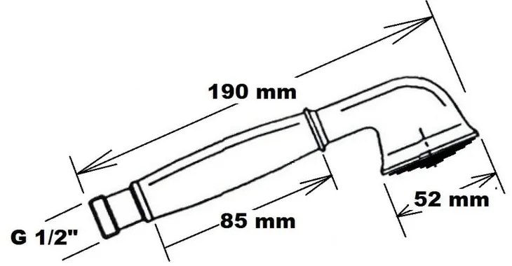 Месингова душ глава в лъскаво сребристо ø 5 cm Antea – Sapho