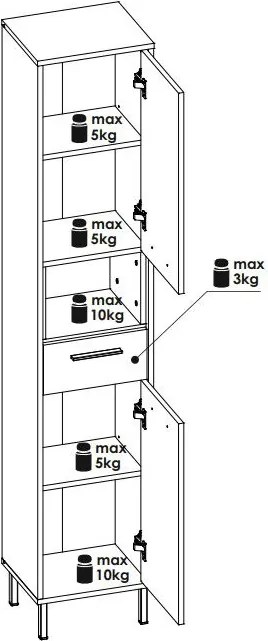 Колона за баня Melopi-Дължина: 35.6 см