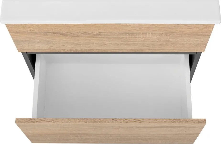 Стенен шкаф без мивка от декор от дъб в естествен цвят 60x52 cm Wisla – Støraa