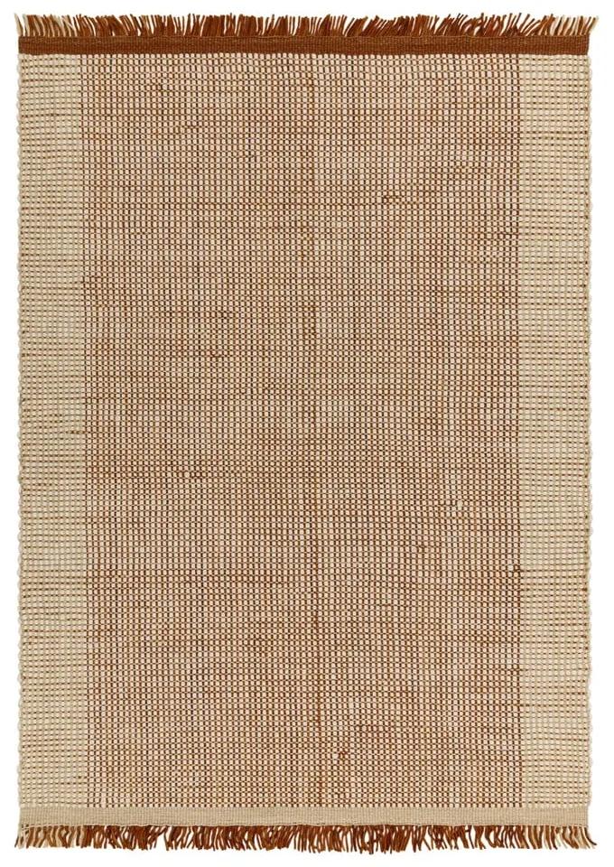 Кафяв ръчно изработен вълнен килим 120x170 cm Avalon – Asiatic Carpets