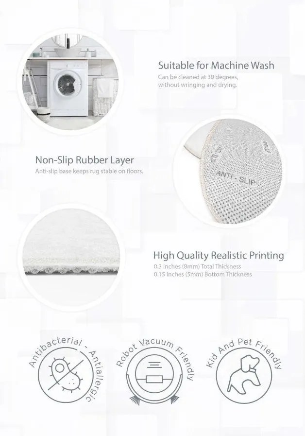 Детски килим подходящ за пране ø150 cm Dainty Animals – Mila Home