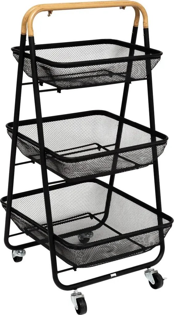 Кухненска количка 5five Mayaj, Метал, 3 нива - Слонова кост