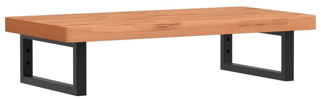 3302373 vidaXL Стенен рафт за мивка, стомана и масивно дърво бук