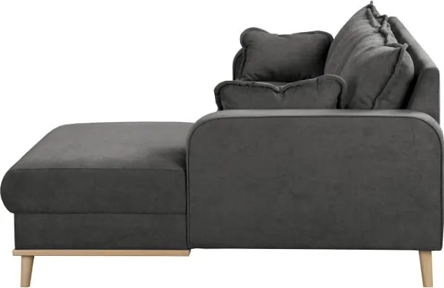 Тъмносив ъглов диван (десен ъгъл) Beata - Ropez