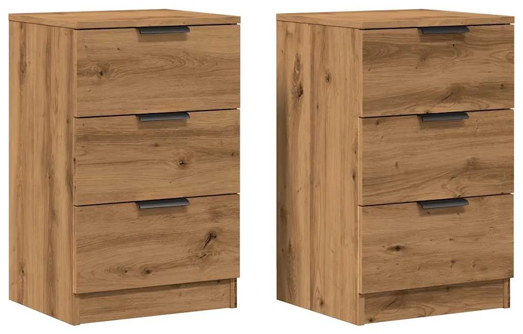 856935 vidaXL Нощни шкафчета, 2 бр, дъб артизан, 40x36x65 см, инженерно дърво