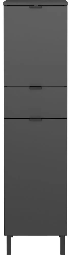 Антрацитен висок тесен шкаф за баня 30x120 cm Arcena – Germania