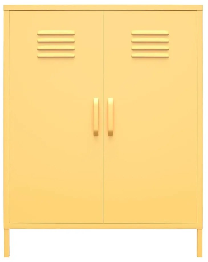 Жълт метален шкаф , 80 x 102 cm Cache - Novogratz