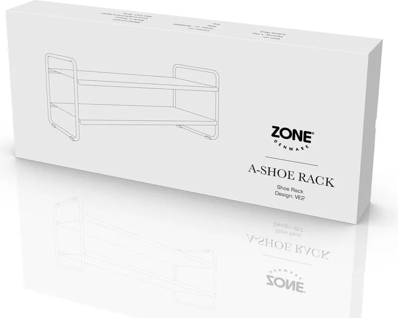 Светлосив стоманен стелаж за обувки 33x33x80 cm A-Shoe – Zone