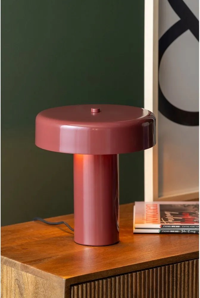Бордо метална настолна лампа (височина 26 cm) Riqueza Palo – Leitmotiv