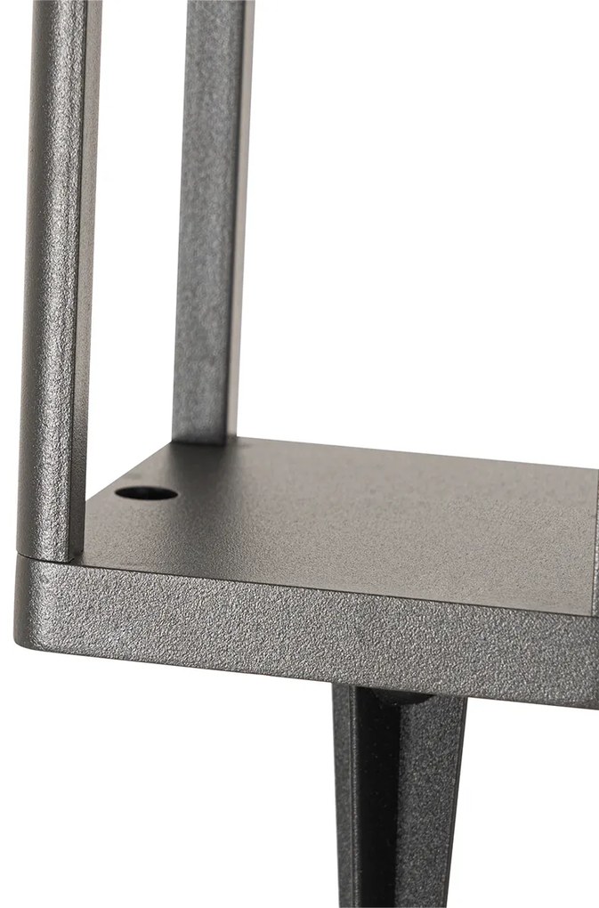 Подова лампа за външен монтаж тъмно сива 40 см с LED и димируема светлина на слънчева енергия - Sonne