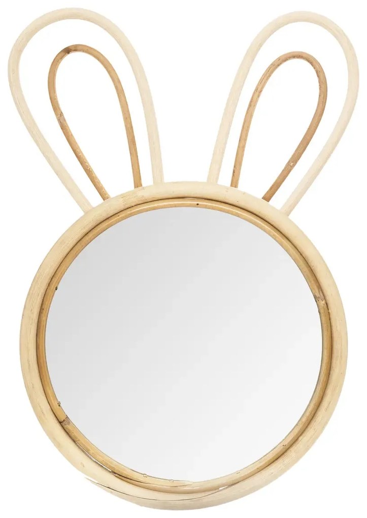 Детско огледало atmosphera Rabbit, Ратан, 37x24 cm