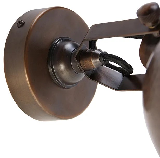 Индустриален стенен аплик бронз с регулируема мед - Liko