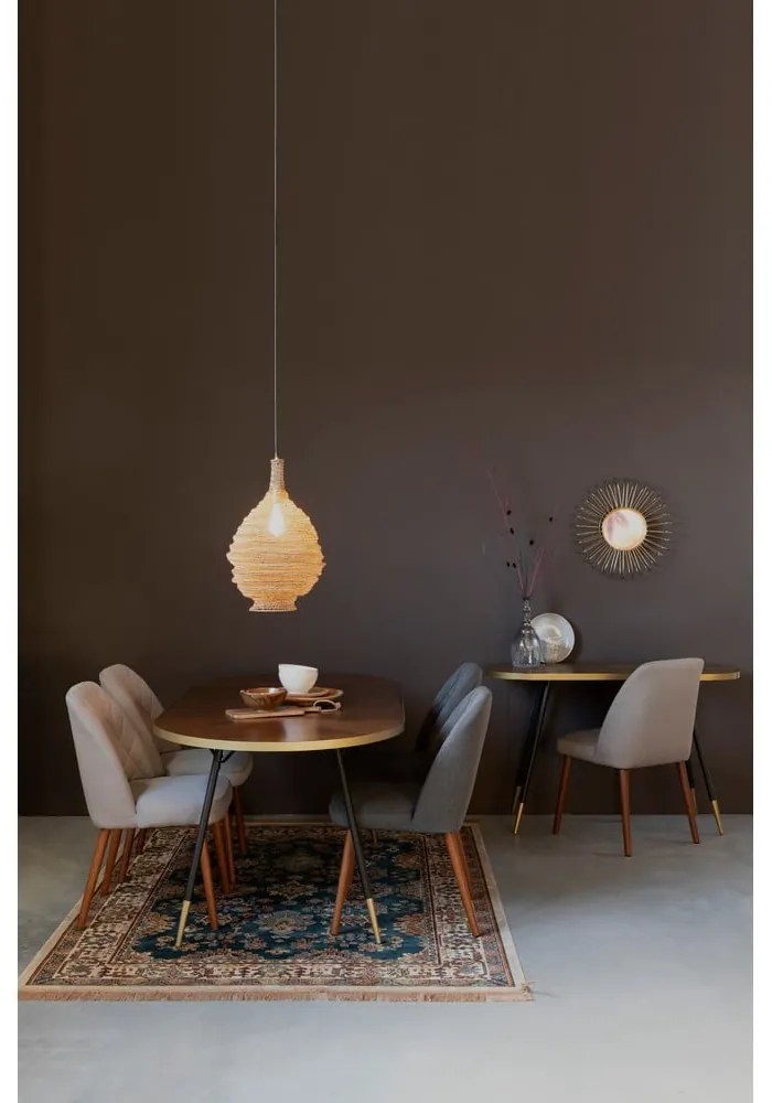 Маса за хранене с плот от ясенова дървесина 90x180 cm Denise - White Label