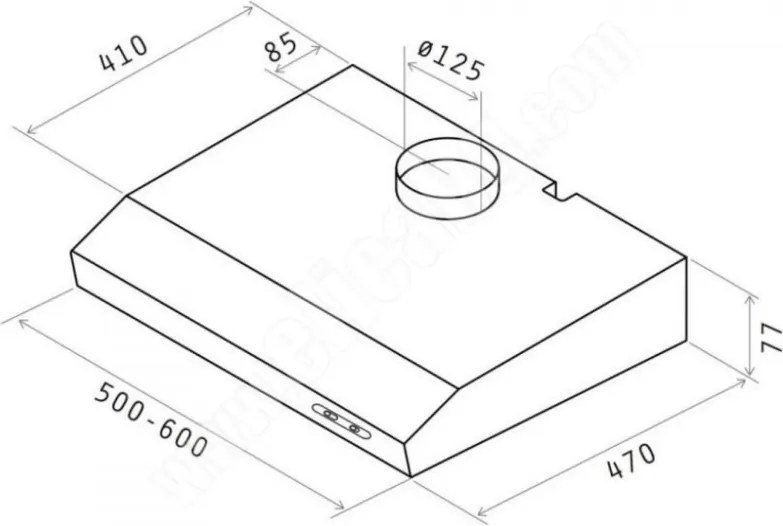 Абсорбатор Elica Verve Lux WH 60, 52 W, 60 см, Клас C, 205 м3/ч, LED осветление, Бял