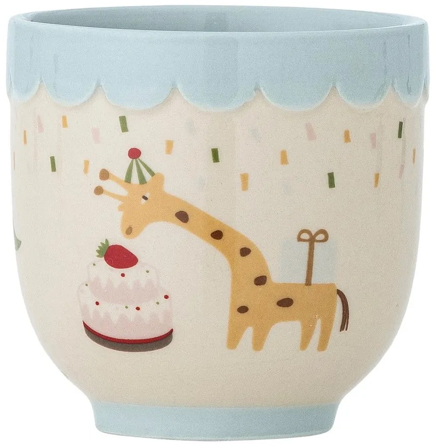 Синя/кремава глинена детска чаша 150 ml Celebrate – Bloomingville Mini