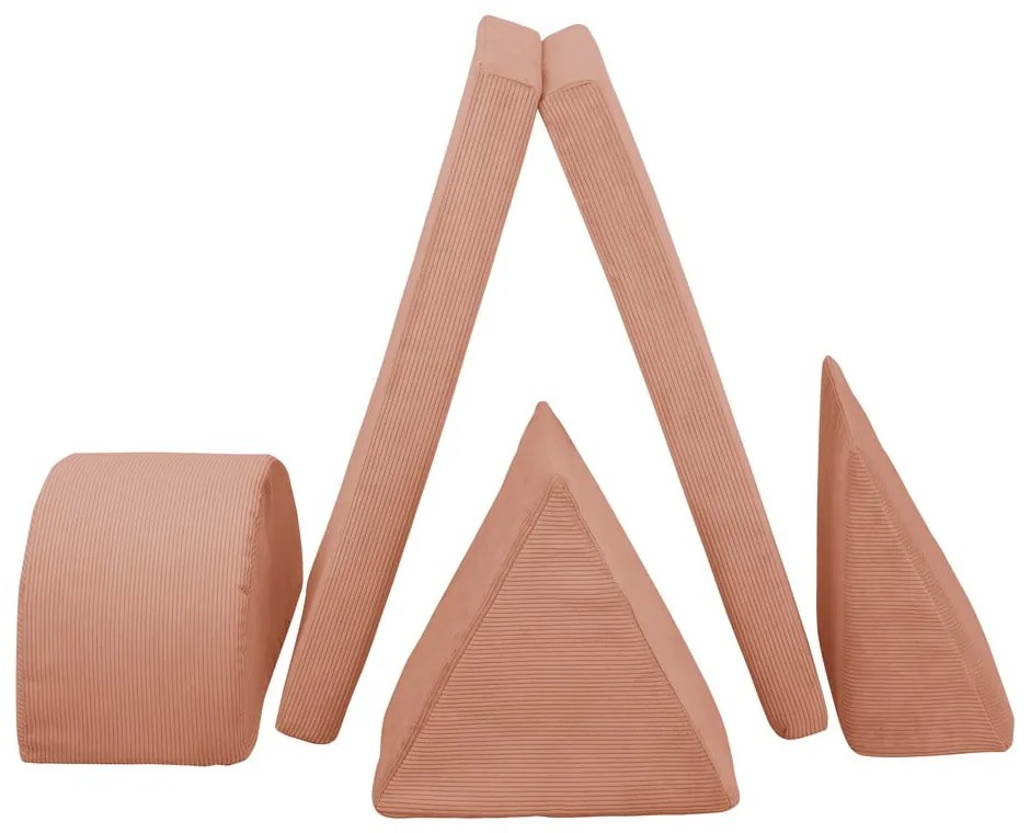 Светлорозово велурено игрище от пяна 75x41x7 cm Bloque Montessori – Little Nice Things