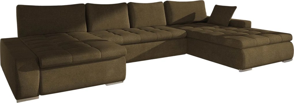 Ъглов диван Caro-кафяв