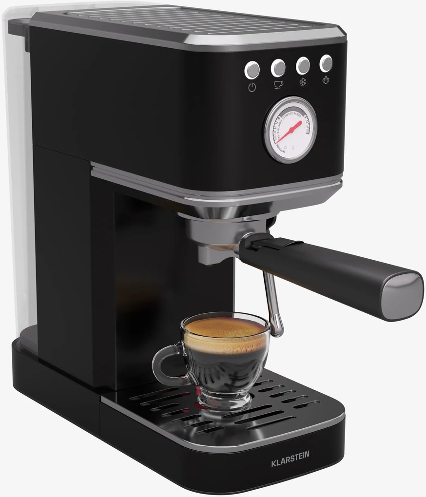 Klarstein Кафемашина SteelPresso Slim, Портафилтър, включително аксесоари