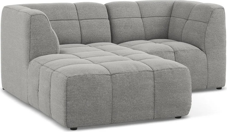 Сив ъглов диван от прежда с примки от букле (ляв ъгъл) Aloha – Makamii