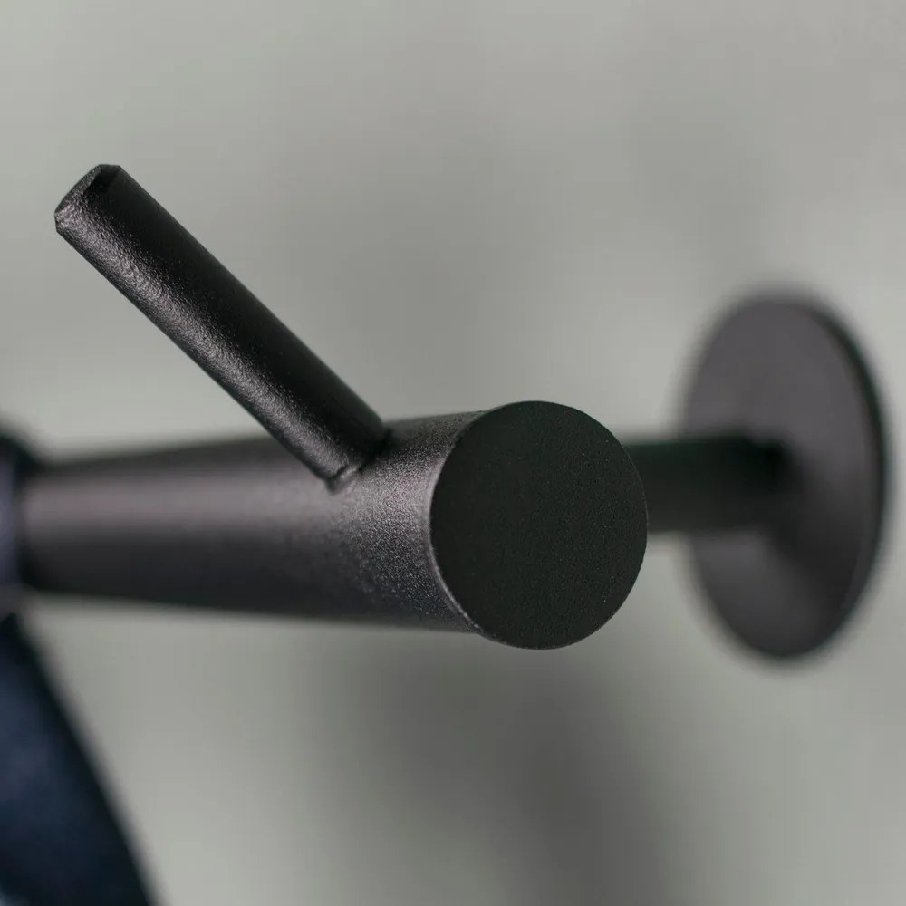 Черна метална стенна закачалка 55 cm Odin – Spinder Design