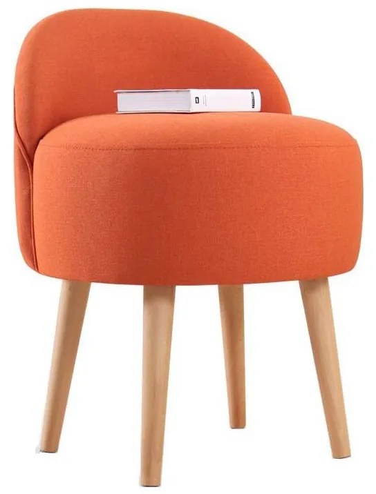 Пуф NIKI, Ø 46 см, оранжев